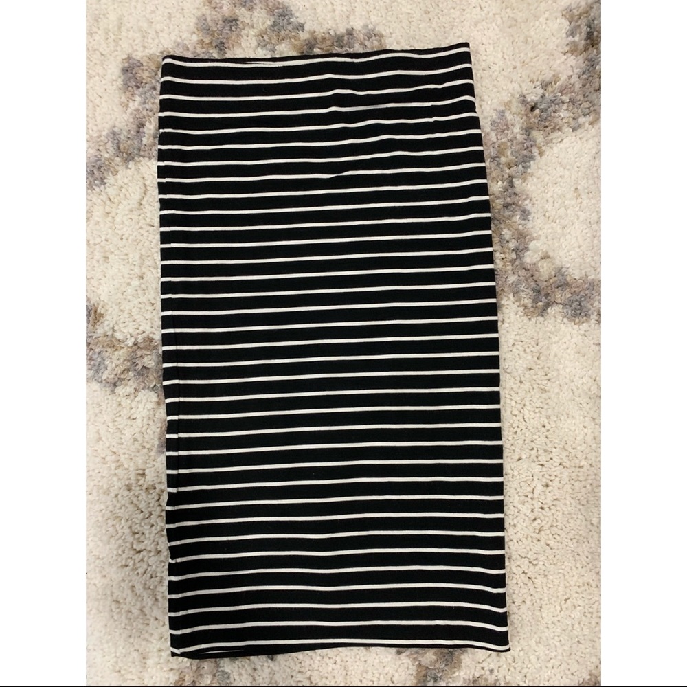 LOFT Striped Pencil Skirt